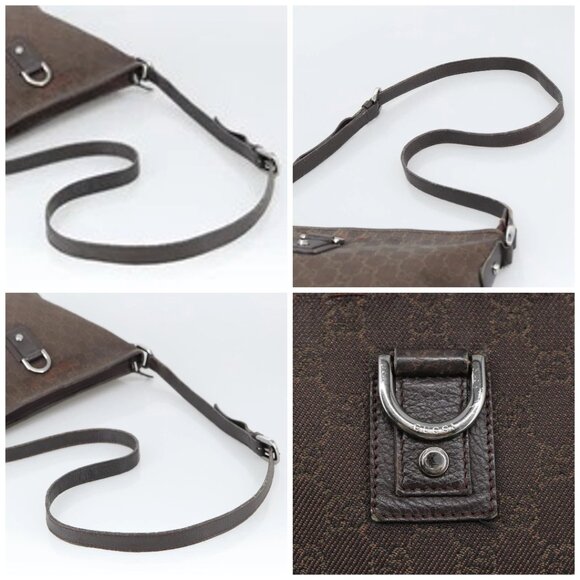 GUCCI GG Canvas Abbey Shoulder Bag Outlet Dark Brown Silver 268642 Auth bs20652 - Picture 16 of 16